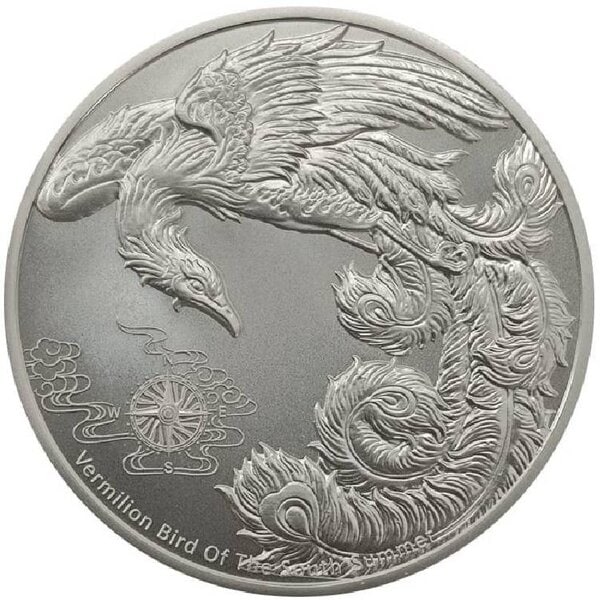 Samoa Four Guardians 2 Vermilion Bird of the South 1 oz 2023 front