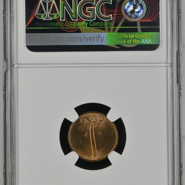 1 cent 1960 MS65 rb NGC
