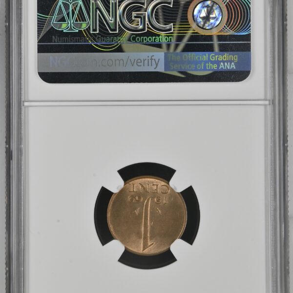 1 cent 1969 vis ms64 rb NGC