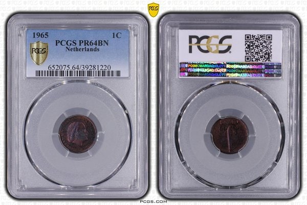 1 cent 1965 Proof PR64 BN Top Pop PCGS
