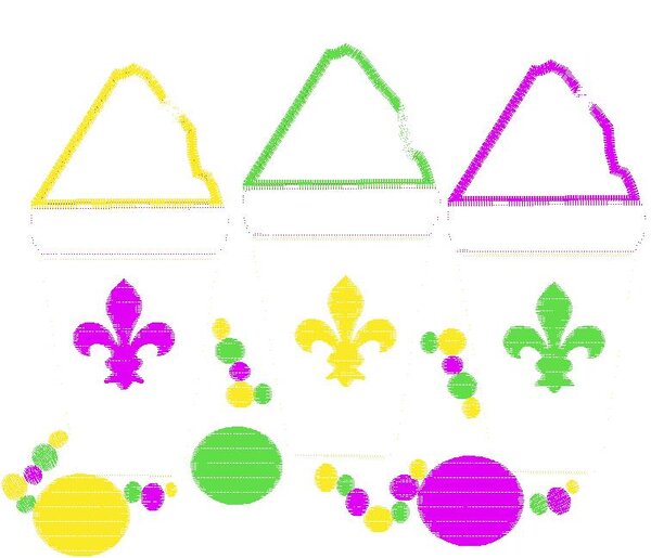 Mardi Gras Snow Cone