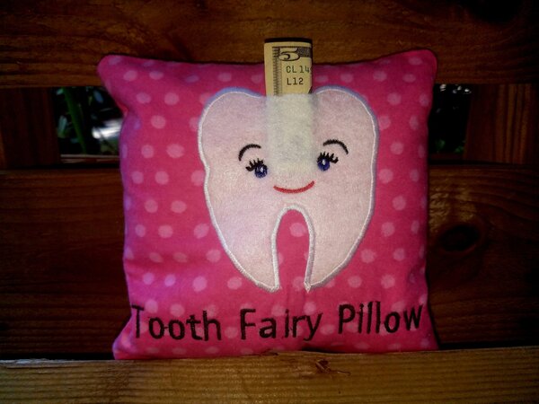 ITH Tooth Fairy Pillow Pouch Girl