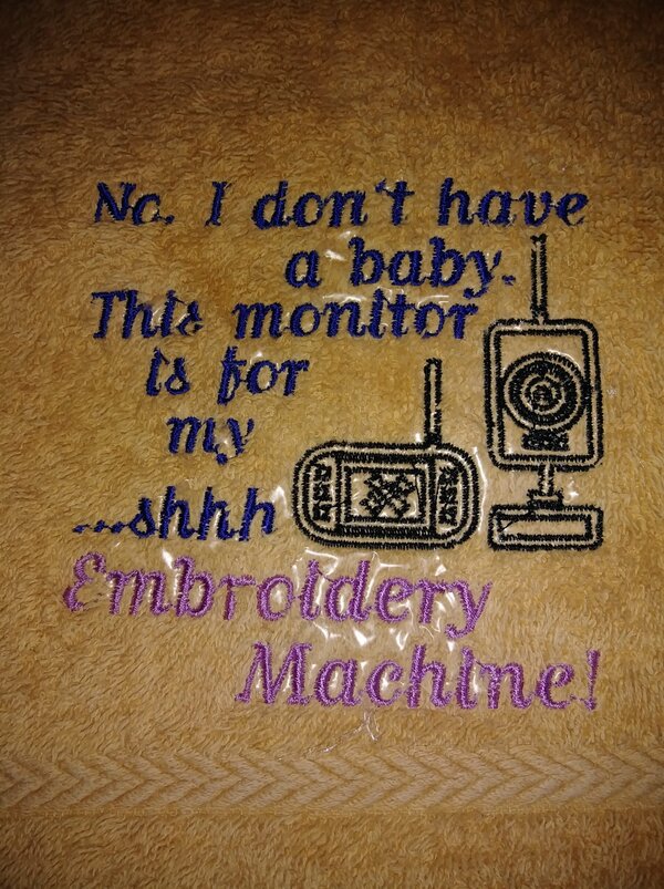 Baby Monitor Saying for Sewing/Embroidery - Image 2