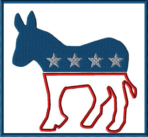 Democratic Party Donkey applique