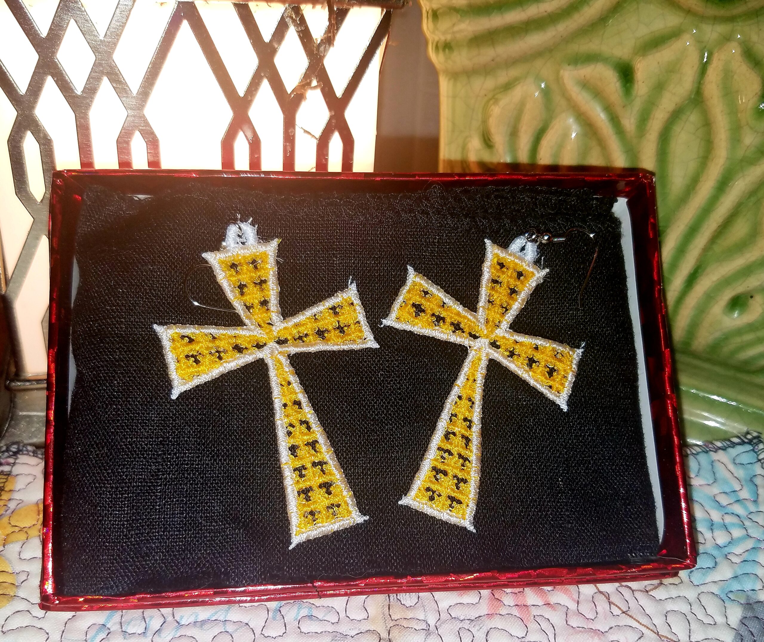 Cross Earrings for 4x4 hoop