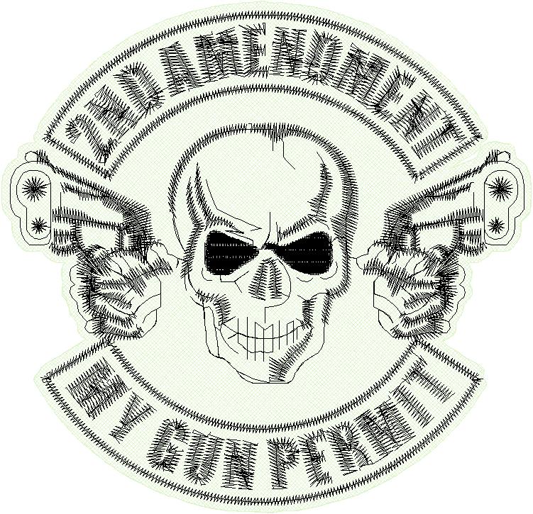 7x7 skull with knockdown