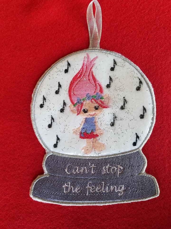 Snow Globe Girl dressed as a troll