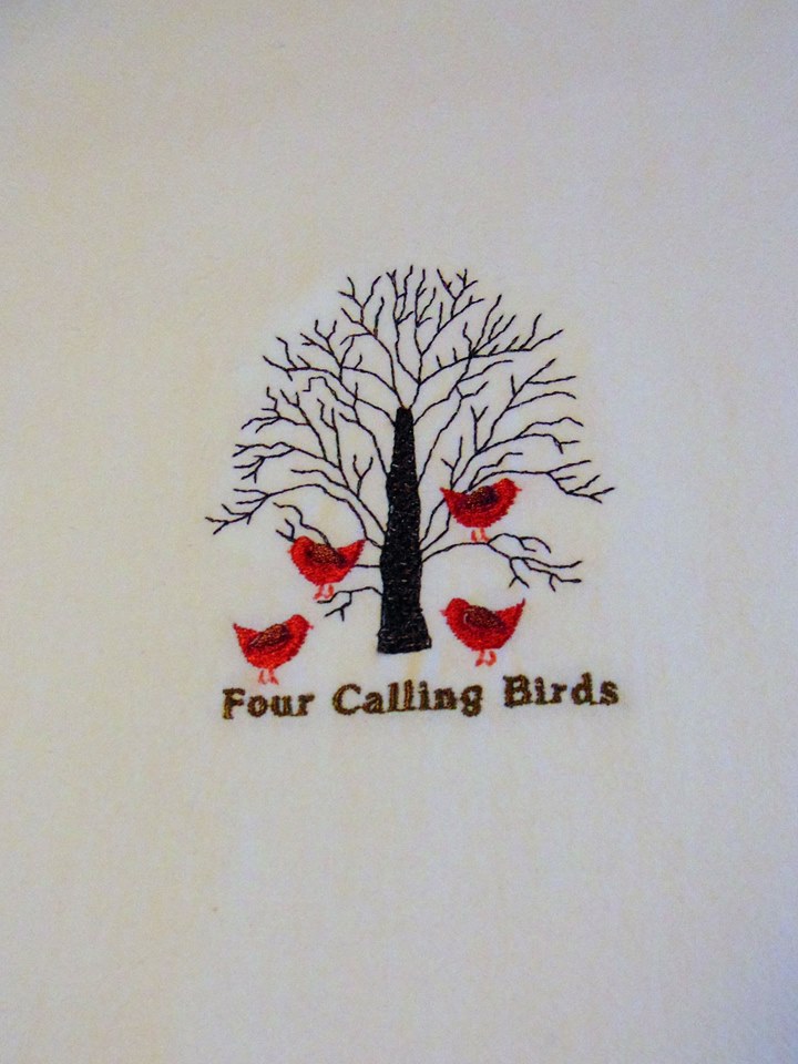 Day 4 Four Calling Birds 4x4: 2 Design Set plus knockdown