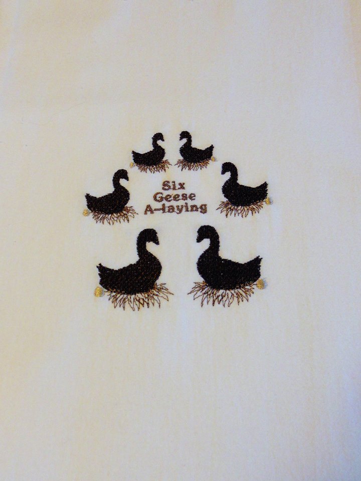 Day 6 Six Geese A-Laying 4x4: 2 design set plus a knockdown