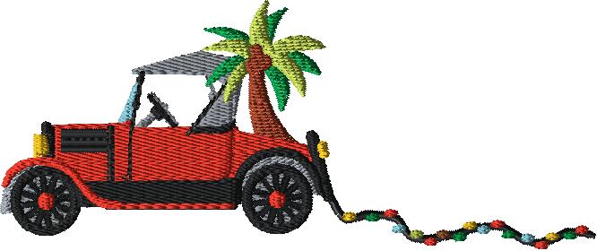 Model T Palm Tree dragging lights
