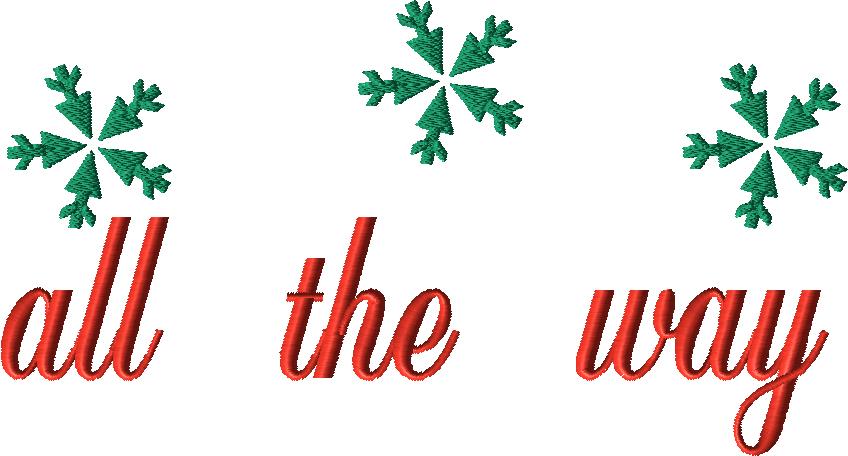 LARGE FONT: Jingle All The Way Merry Christmas and Model T Christmas Tree dragging lights - Image 2