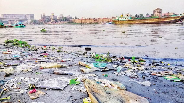 the shitalakshya river lost its color due to pollution
