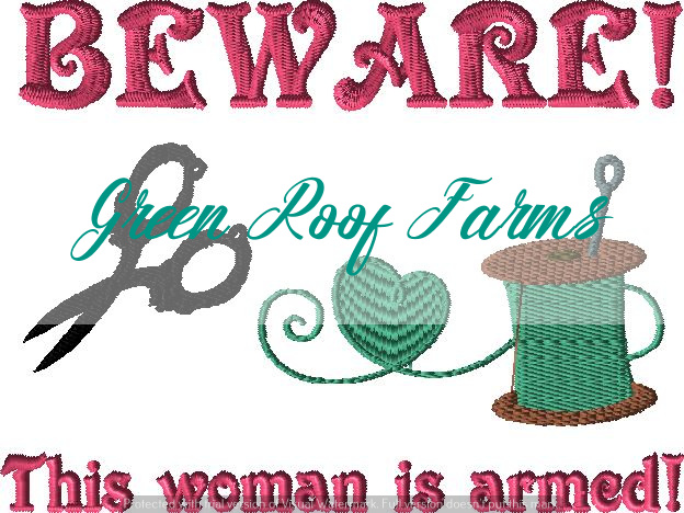 Warning this woman is armed Sewing 5x7 - Image 2