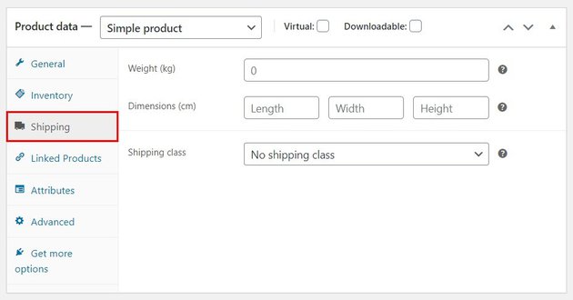 WooCommerce product shipping tab