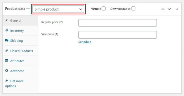 WooCommerce simple product