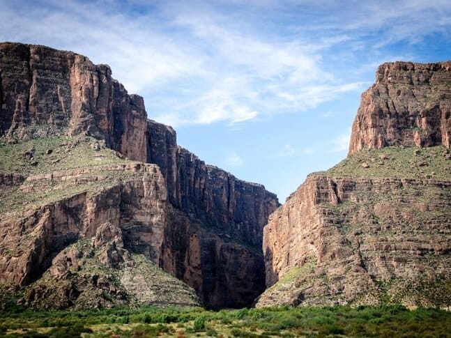 A steep valley in Big Bend National Park, Texas