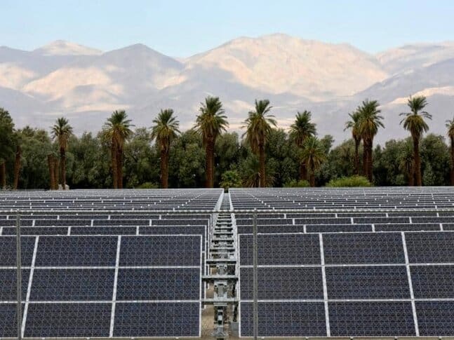 Solar panels in the Death Valley