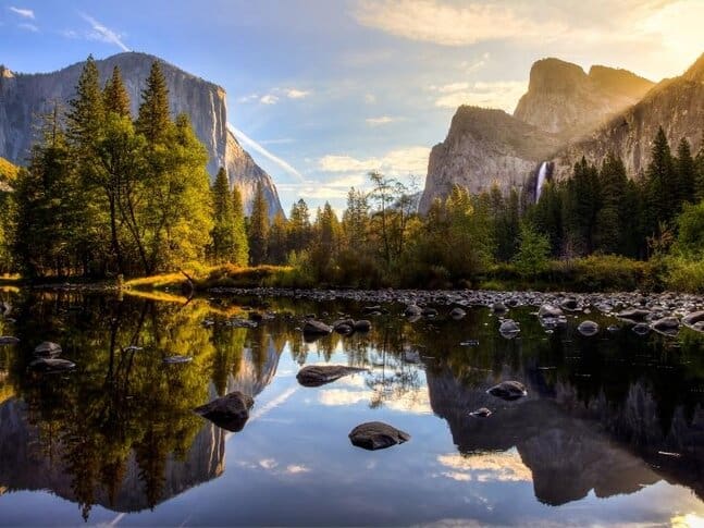 Classic view of Yosemite National Park