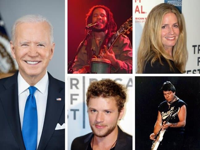 A mosaic of famous people from Delaware