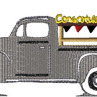 Graduation School Out Sketch Vintage Truck Mini-Pack (4 files) 4x4 and 5x7