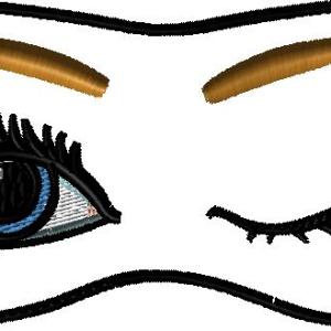 Winking Eye Mask 8x10 ITH