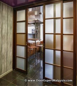 Kitchen Sliding Door Malaysia Wood Or Glass Material Competitive Price