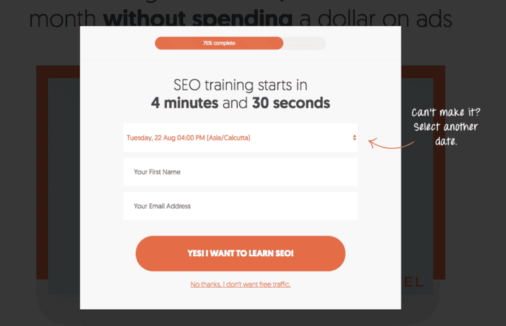 Neil Patel Popup Form
