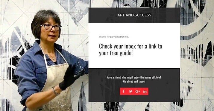 Art and Success Landing Page