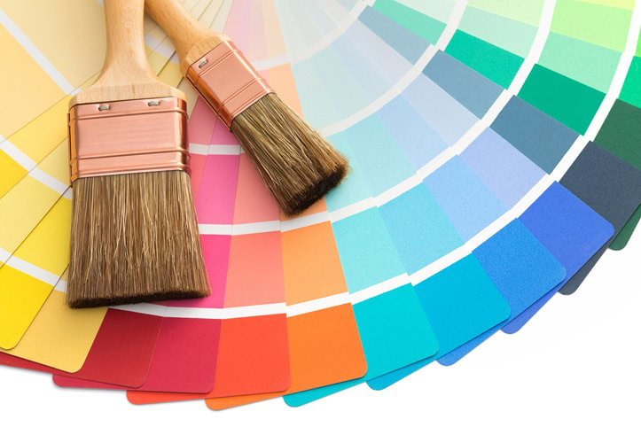 Brushes on color palette guide