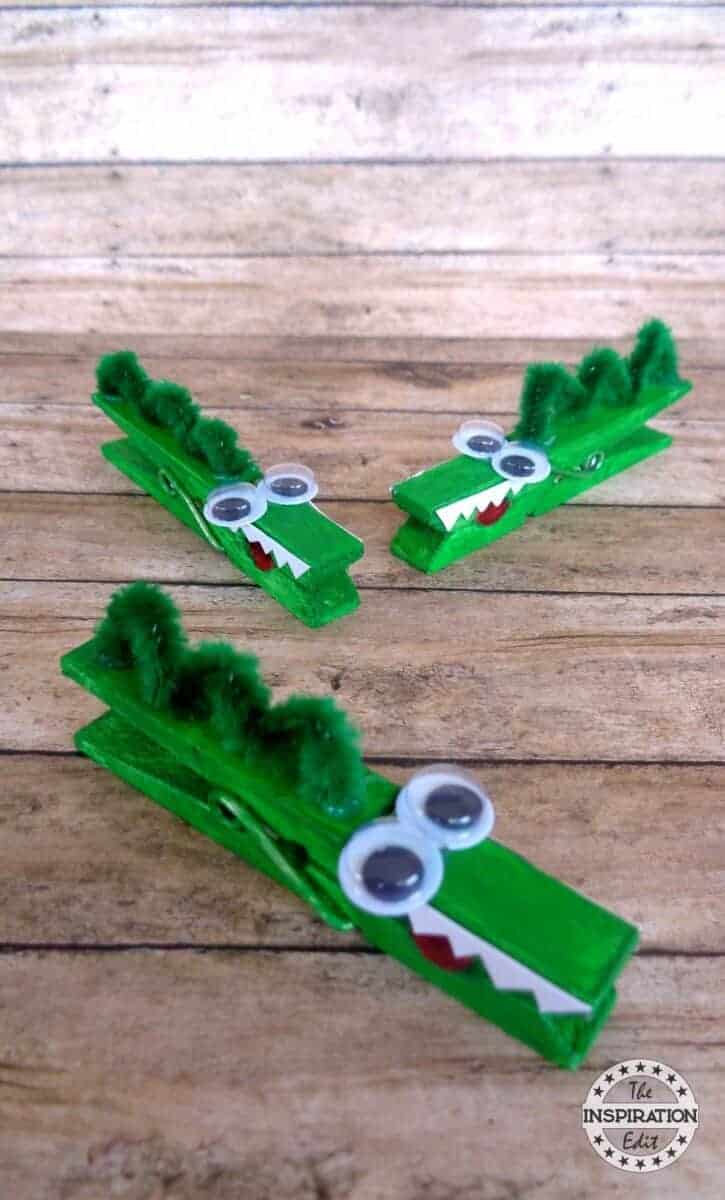 clothespin crocodile craft