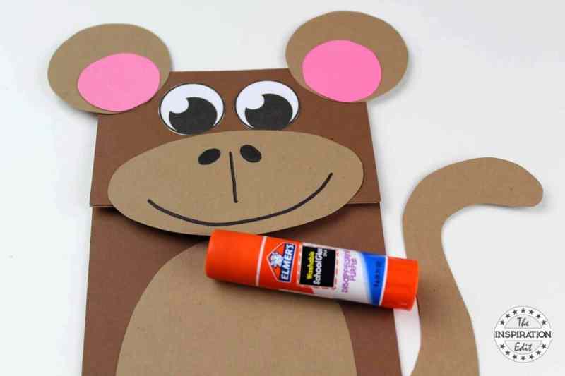 Monkey Puppet Craft PAPER BAG puppet MONKEY craft