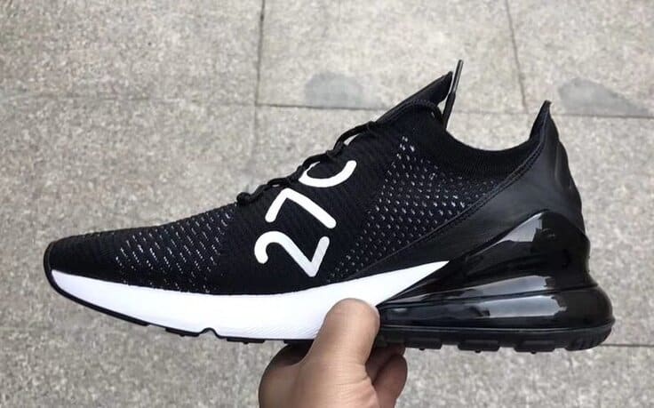 nike air max 270 flyknit black white