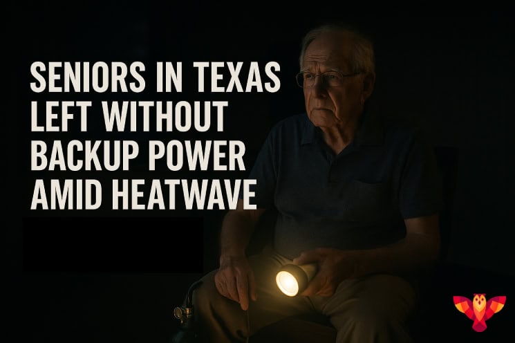 Elderly man left in the dark without power during Hurricane Beryl in Texas