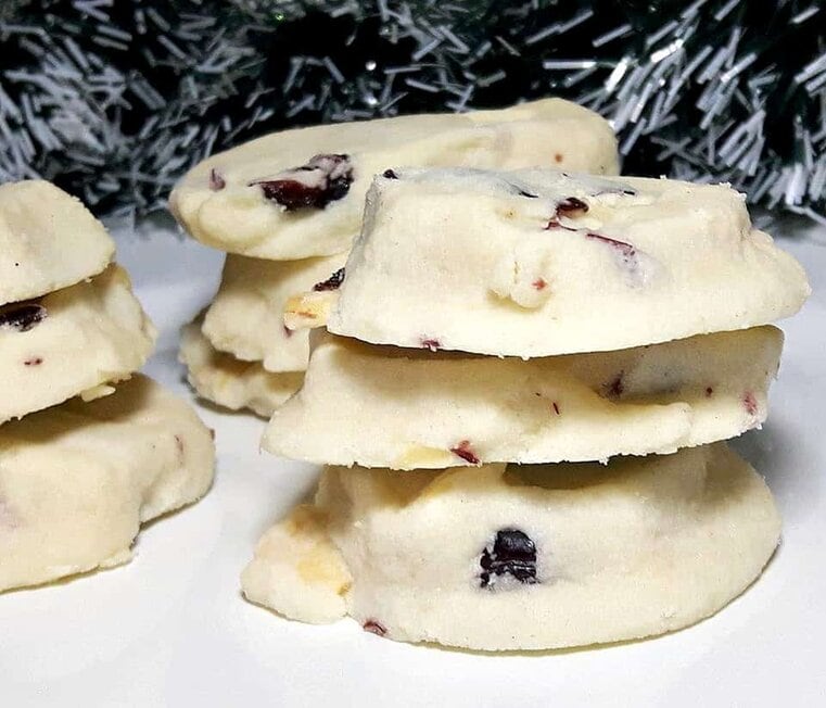 White Chocolate Cranberry Shortbread