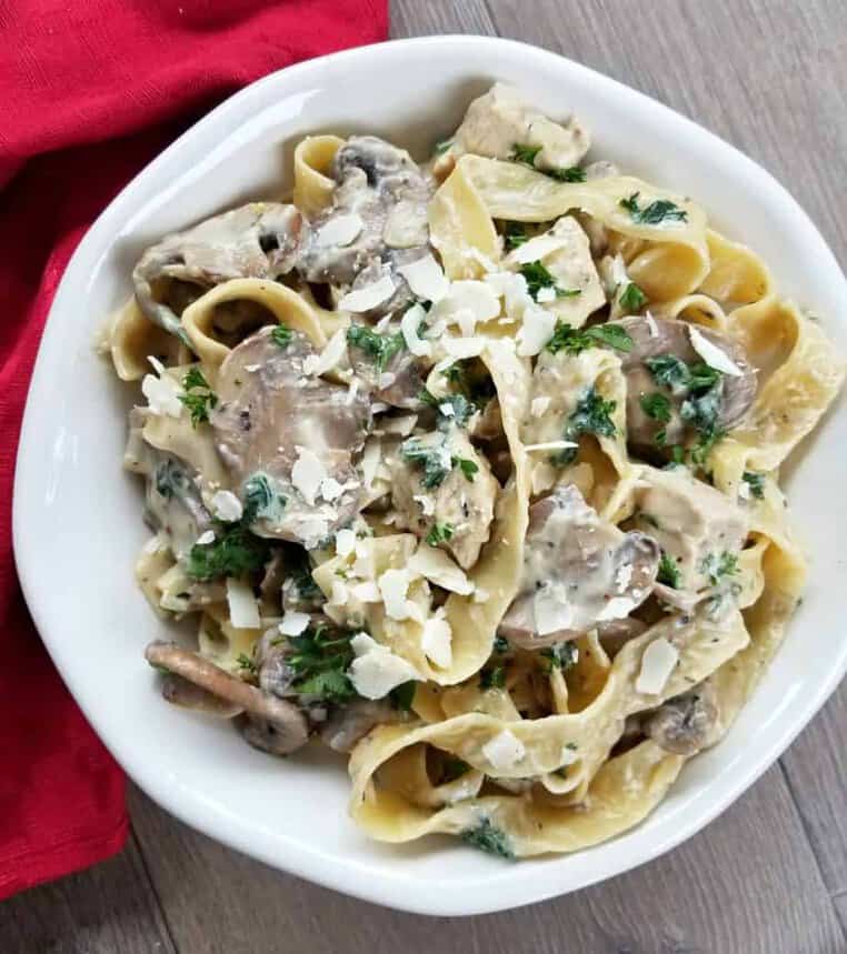 Chicken and Mushroom Pappardelle