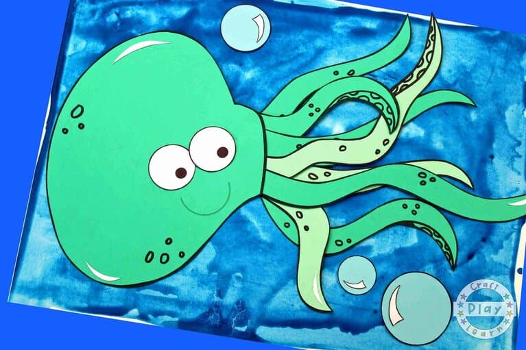 Easy Octopus Art And Craft Project For Kids Craft Play Learn Sketch the basic shapes of the octopus. easy octopus art and craft project for