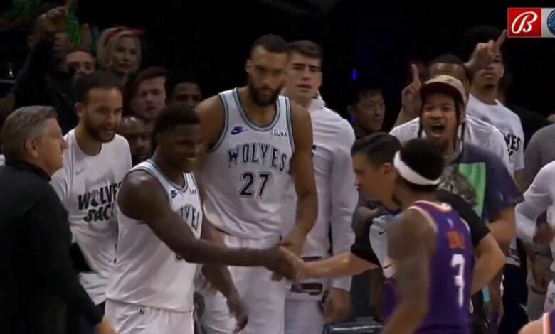 NBA Referee Zach Zarba Goes Viral For Shaking Anthony Edwards’ Hand