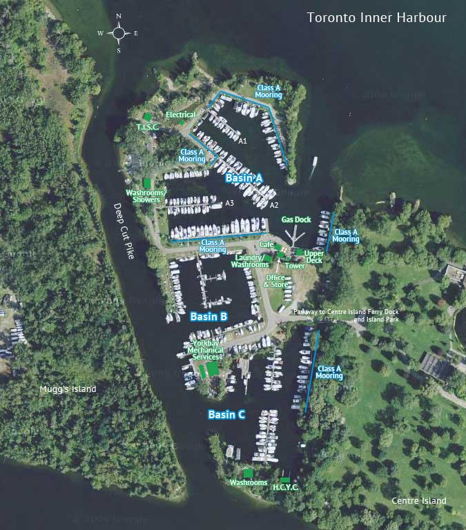 Marina Map Toronto Island Marina