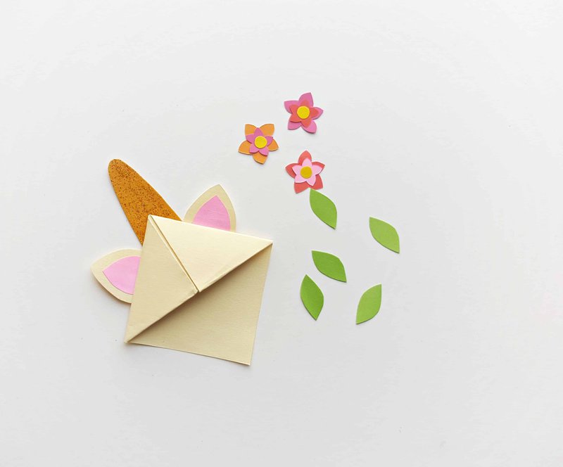 marque-page licorne origami