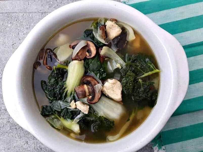 Bok Choy Chicken Garlic (Flu-Fighter) Soup