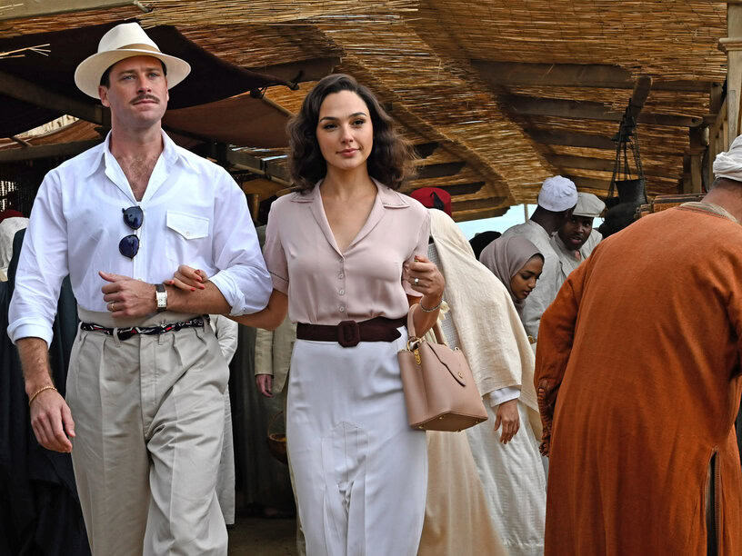 Armie Hammer as Simon Doyle and Gal Gadot as Linnet Ridgeway in 20th Century Studios' DEATH ON THE NILE, a mystery-thriller directed by Kenneth Branagh based on Agatha Christie's 1937 novel. Photo by Rob Youngson. © 2020 Twentieth Century Fox Film Corporation. All Rights Reserved.