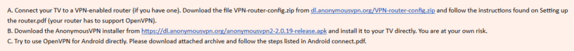 Anonymous VPN limited compatibility
