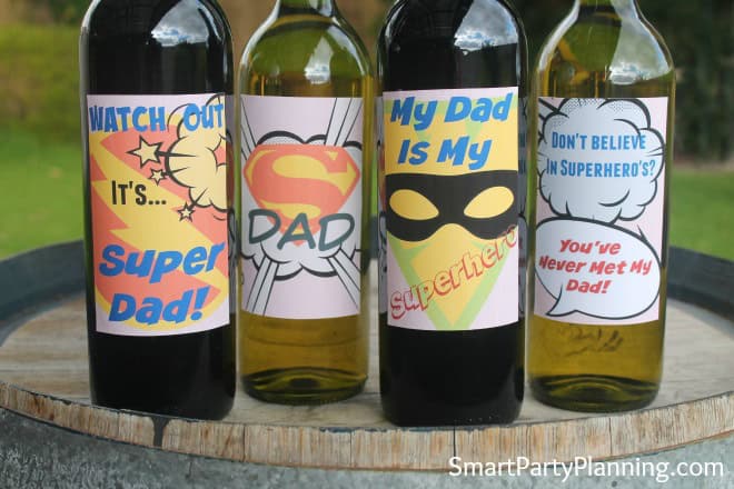 Cool Wine Labels For Super Dad That He Will Love