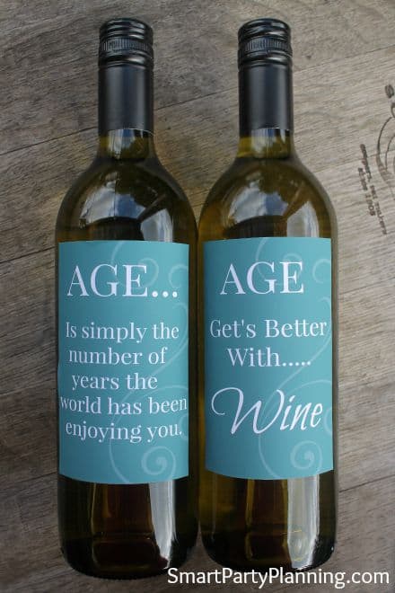 Fun Wine Labels For The Aged!