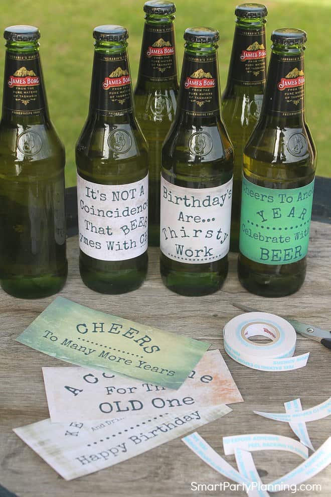 How To Easily Attach A Printable Label To Beer Bottles