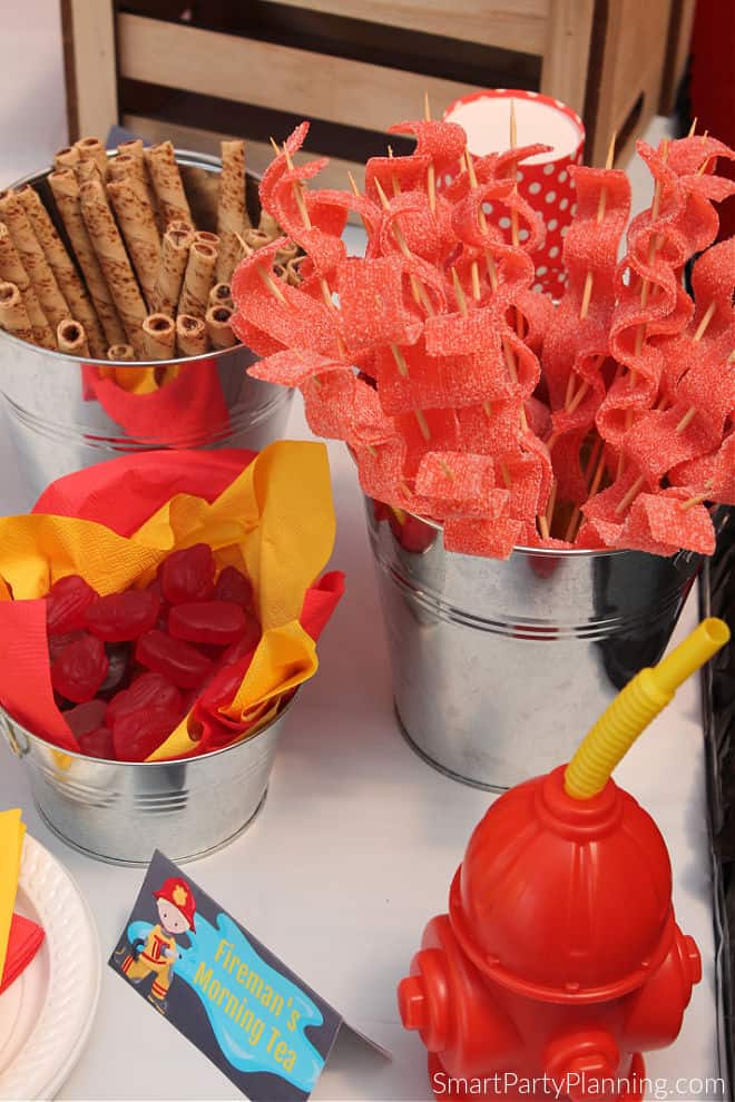 Fire Truck Themed Snacks