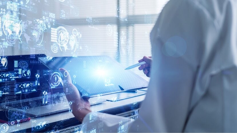 a scientist analyzes survey data