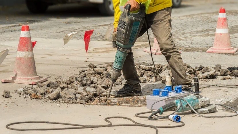 where can I use GPR? a person uses a drill on concrete