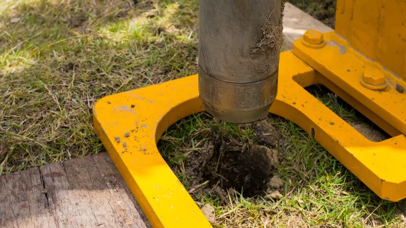 a soil auger drill