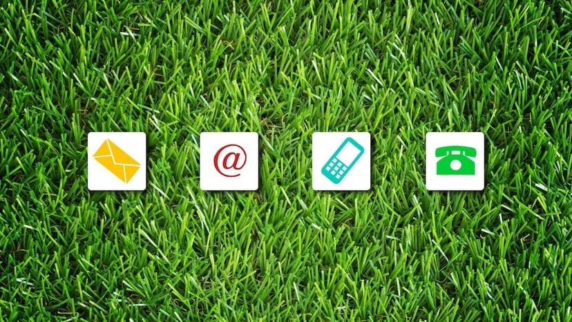 Social contact icons over grass | Find Out More About GPR for Below-Ground Survey Needs | US Radar